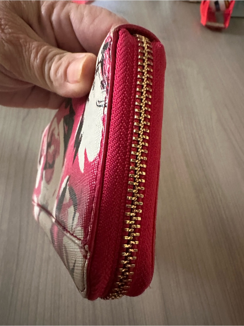 kate spade Floral Zip-Around Continental Wallet in Pink, Cream & Black - Picture 5 of 10